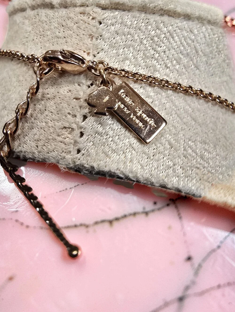 Kate Spade Skinny Mini Bow Pendant Necklace - Rose Gold